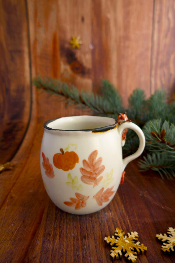 Tasse Porcelaine Renard aux citrouilles - Collection habitée