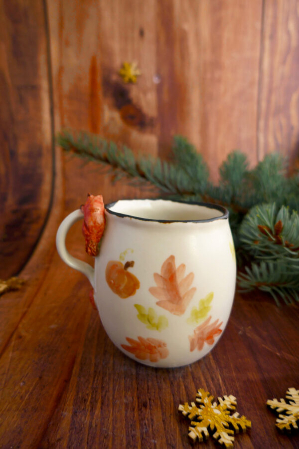 Tasse Porcelaine Renard aux citrouilles - Collection habitée – Image 2