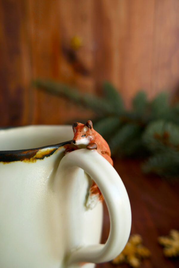 Tasse Porcelaine Renard aux citrouilles - Collection habitée – Image 4