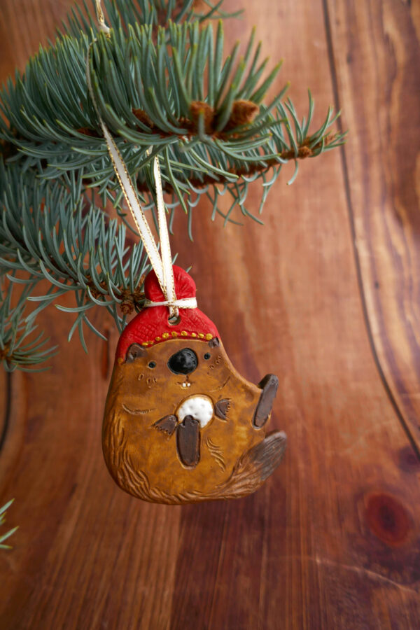 Décorations Noël Grès "Marmottes aux bonnets" – Image 2