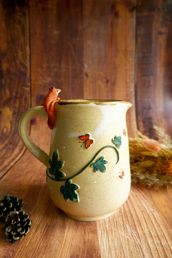 Carafe en grès Renard au lierre - Collection Habitée