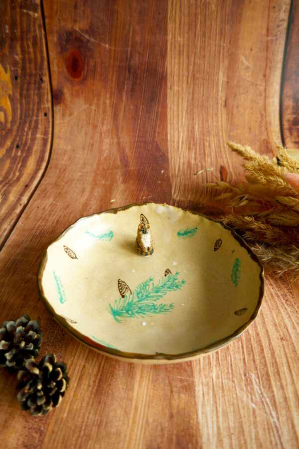 Assiette pour enfants sauvages "Génette aux sapins" - Collection Habitée