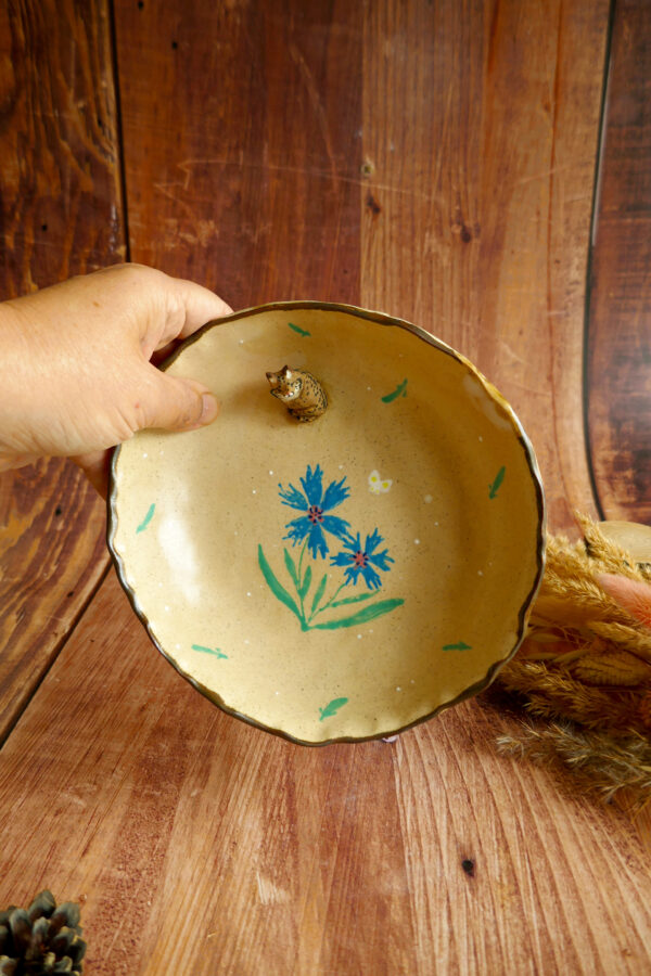 Assiette pour enfants sauvages "Lynx aux bleuets" - Collection Habitée – Image 2