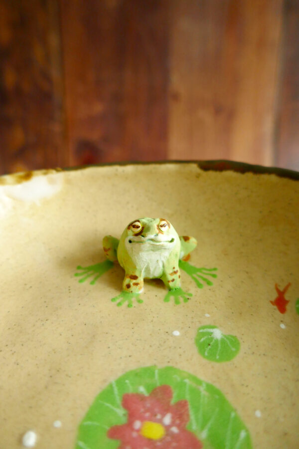 Assiette pour enfants sauvages "Grenouille aux nenuphars" - Collection Habitée – Image 4