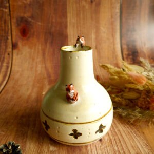 Vase grès "Deux renards" - Collection Habitée