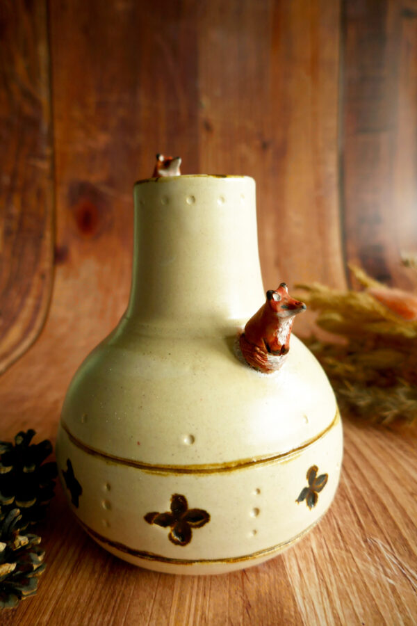 Vase grès "Deux renards" - Collection Habitée – Image 3