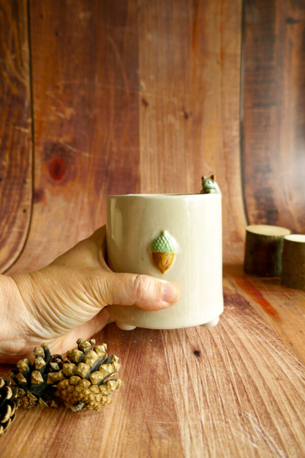 Petit planter + coupelle "Loir au gland" - Collection Habitée – Image 5