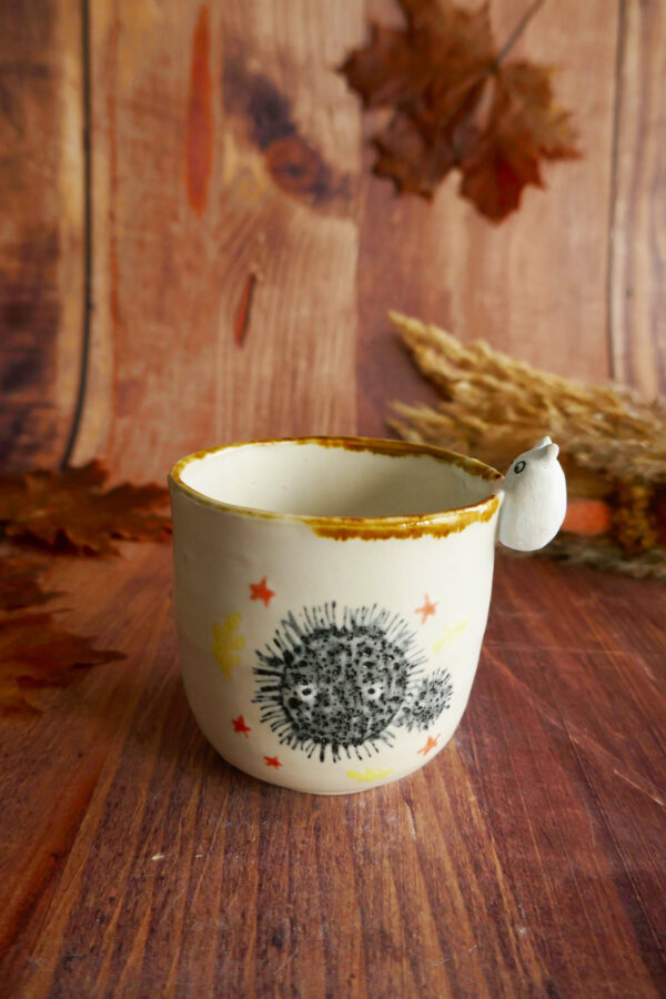 Tasses Café grès "Totoro Blanc"