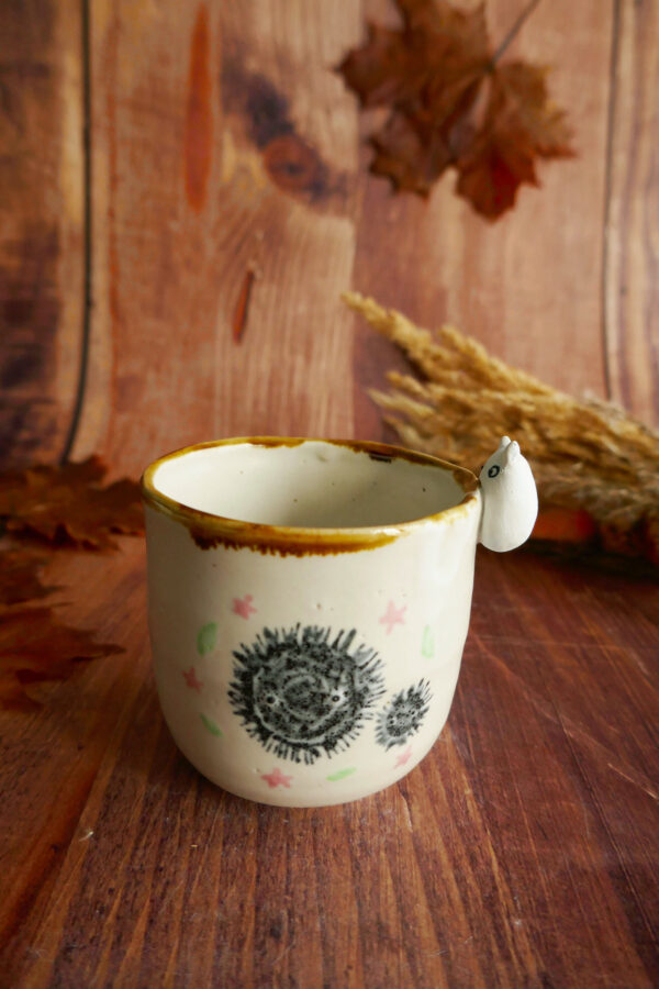 Tasses Café grès "Totoro Blanc"
