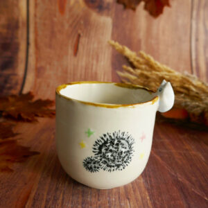 Tasses Café grès "Totoro Blanc"