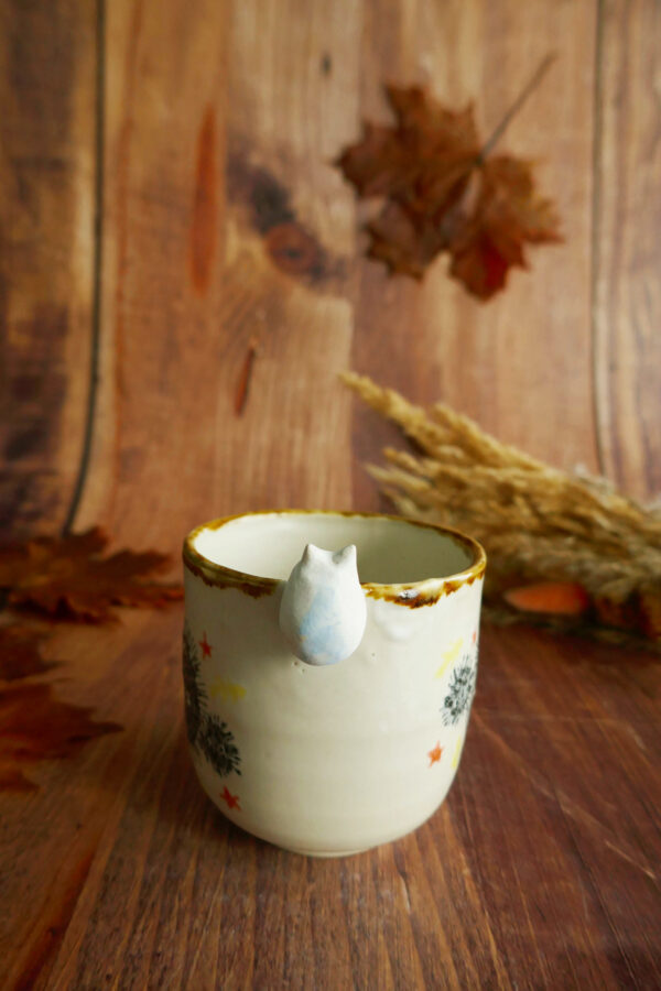 Tasses Café grès "Totoro Blanc" – Image 3