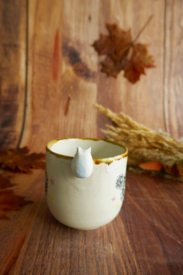 Tasses Café grès "Totoro Blanc" – Image 3