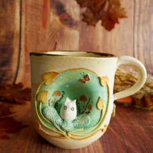 Grande tasse en grès "Forêt mystérieuse"