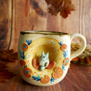 Grande tasse en grès "Etang d'Automne"