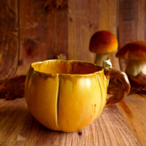 Pumpkin Mug grès - Loup blanc