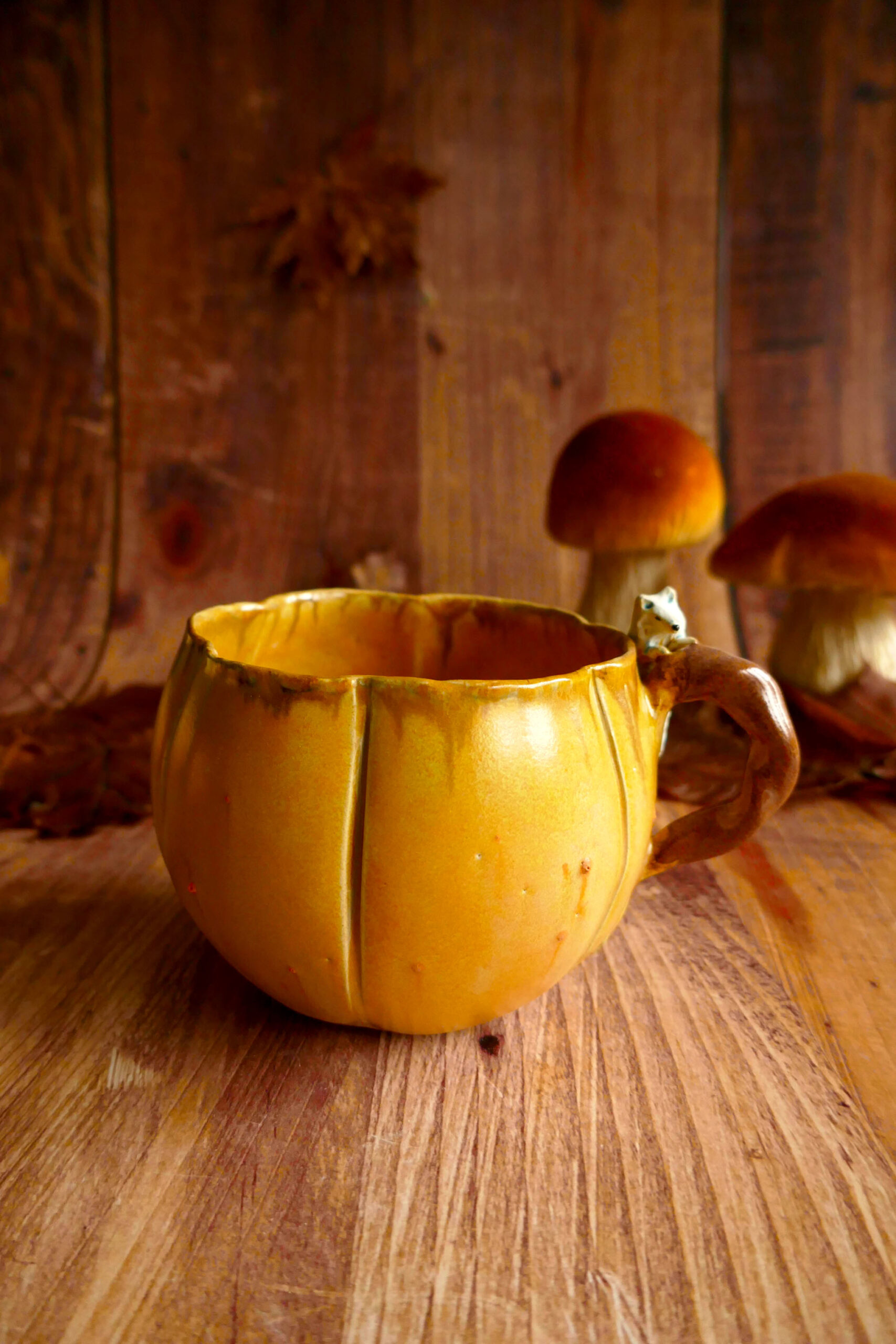 Pumpkin Mug grès - Loup blanc