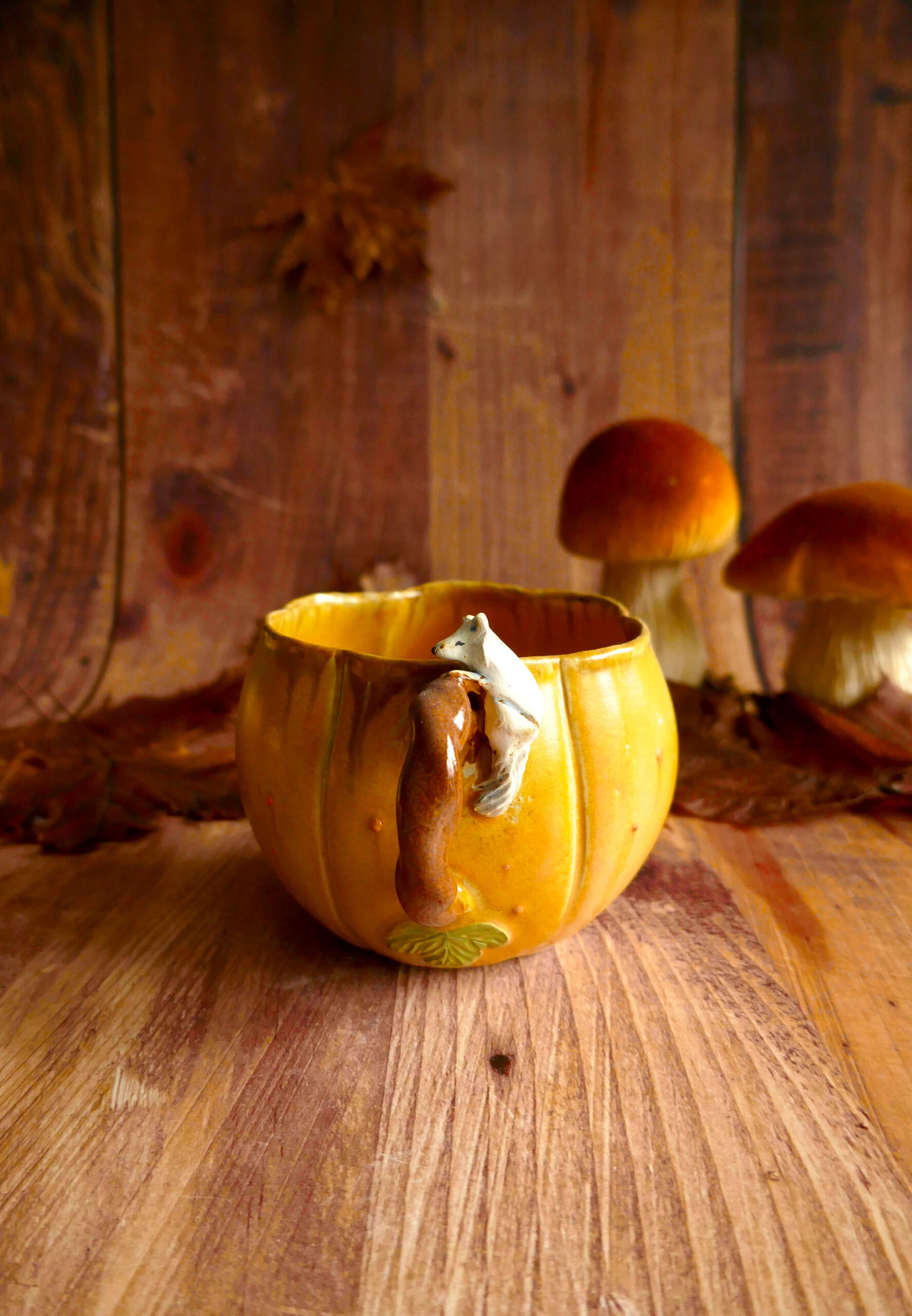 Pumpkin Mug grès - Loup blanc – Image 2