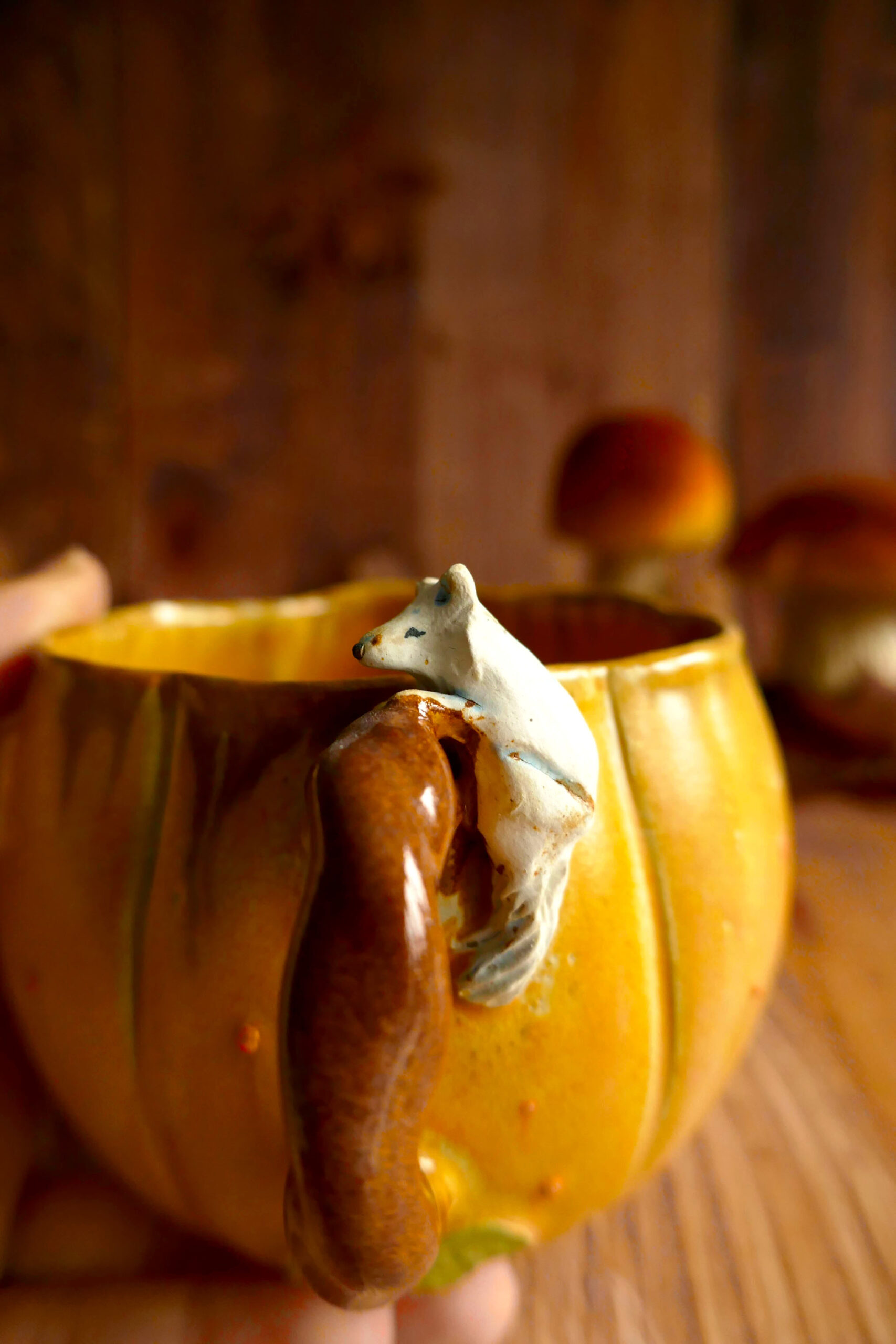 Pumpkin Mug grès - Loup blanc – Image 5