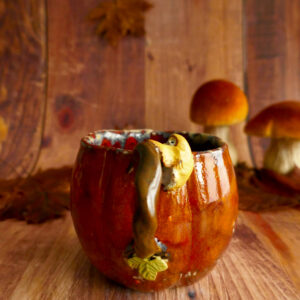 Chaudron Pumpkin Mug grès - Chouette effraie