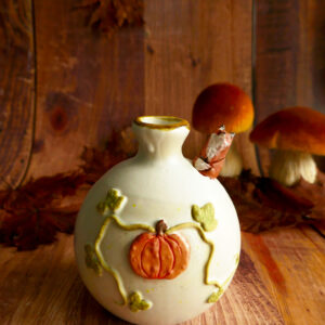 Vase grès "Renard à la citrouille"