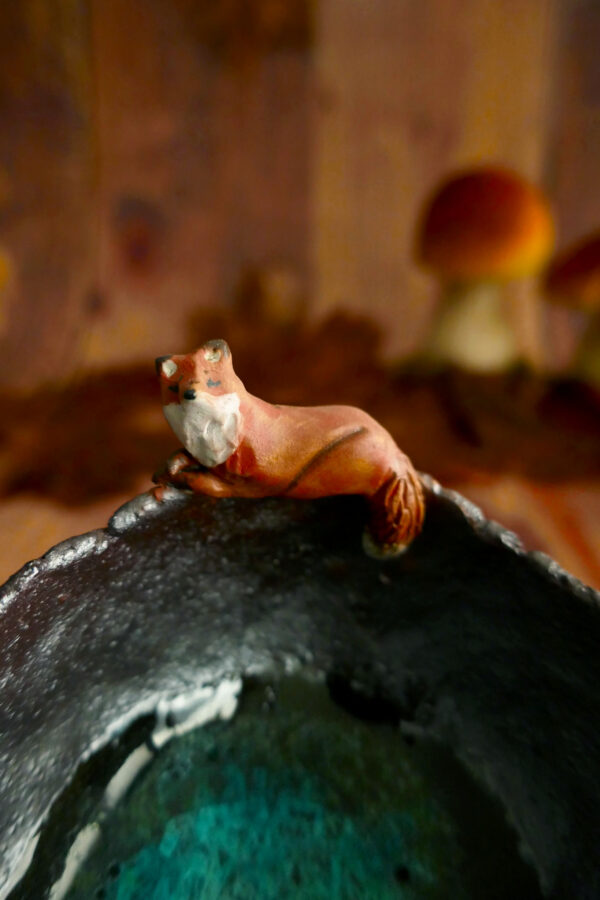 Bol pincé grès chocolat Renard roux – Image 3