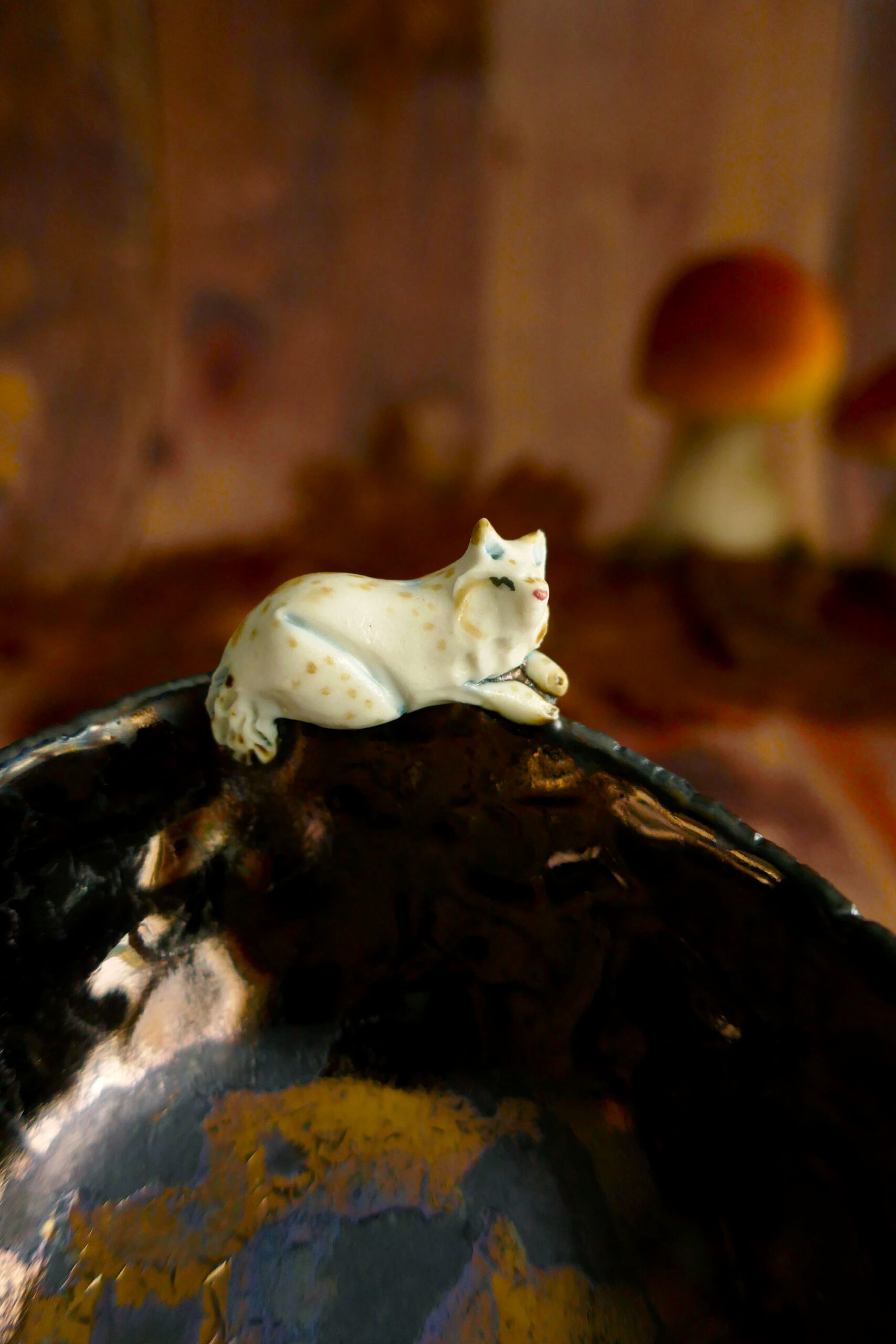 Bol pincé porcelaine noire Lynx Blanc – Image 3