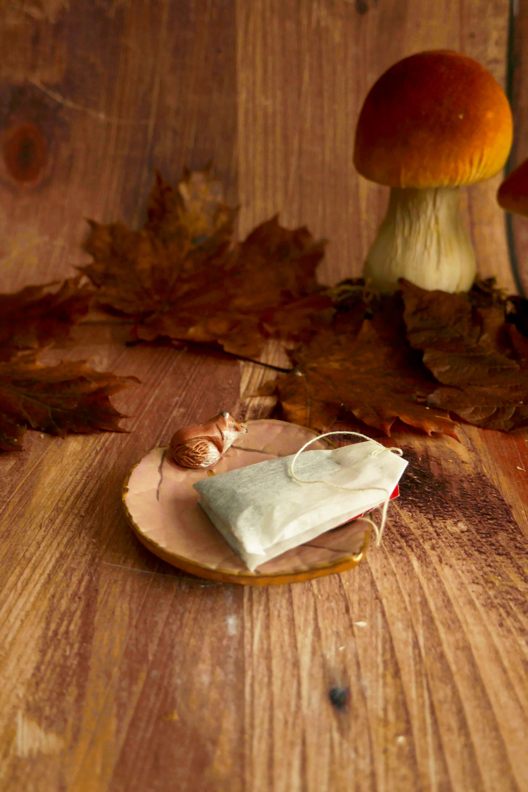 Coupelle feuille rose miniature "Renard Polaire" – Image 4