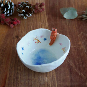 Petit bol pincé en porcelaine "Frozen Fox"