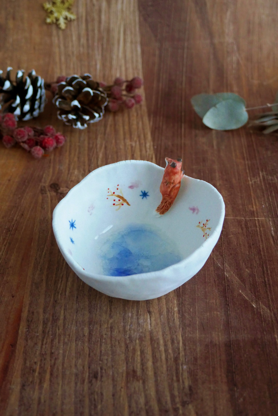 Petit bol pincé en porcelaine "Frozen Fox"
