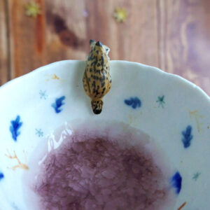 Petit bol pincé en porcelaine "Lynx d'Hiver"