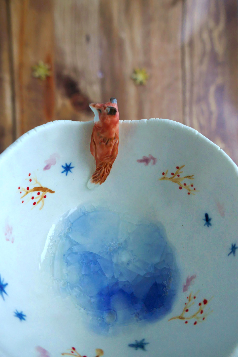 Petit bol pincé en porcelaine "Frozen Fox" – Image 5