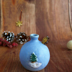 Mini Vase grès "Hibou Grand-Duc"