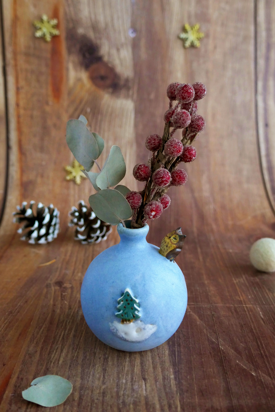 Mini Vase grès "Hibou Grand-Duc" – Image 2