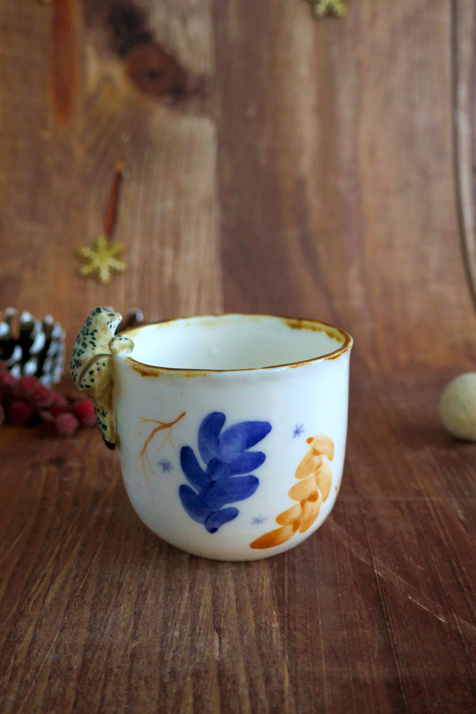 Tasses à Café en porcelaine "Panthère des Neiges" – Image 2