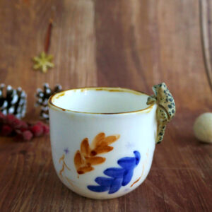 Tasses à Café en porcelaine "Panthère des Neiges"