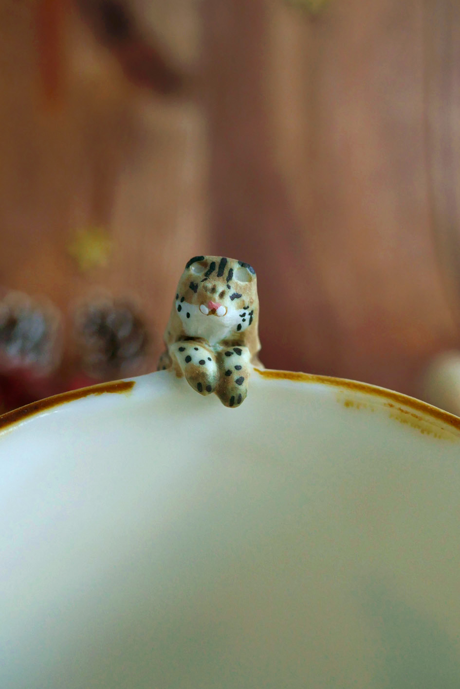 Tasses à Café en porcelaine "Panthère des Neiges" – Image 3