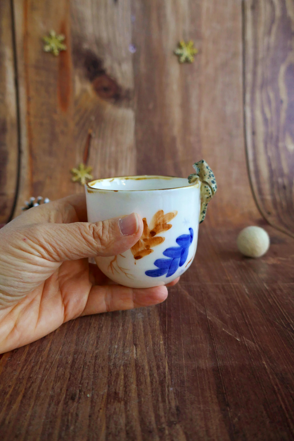 Tasses à Café en porcelaine "Panthère des Neiges" – Image 4