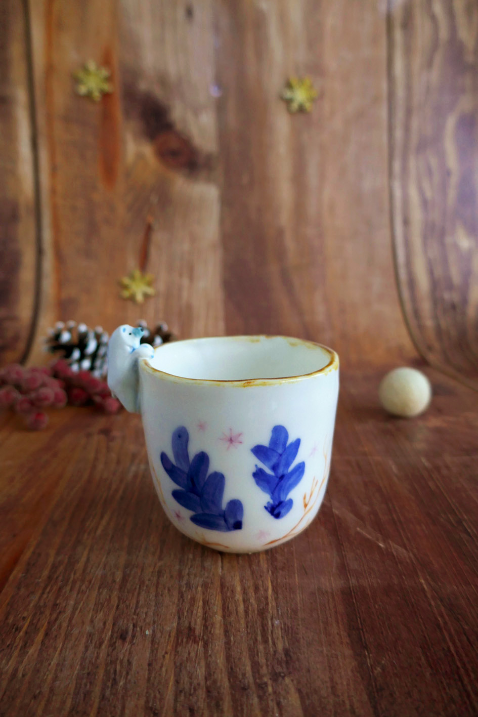 Tasses à Café en porcelaine "Ours blanc" – Image 2