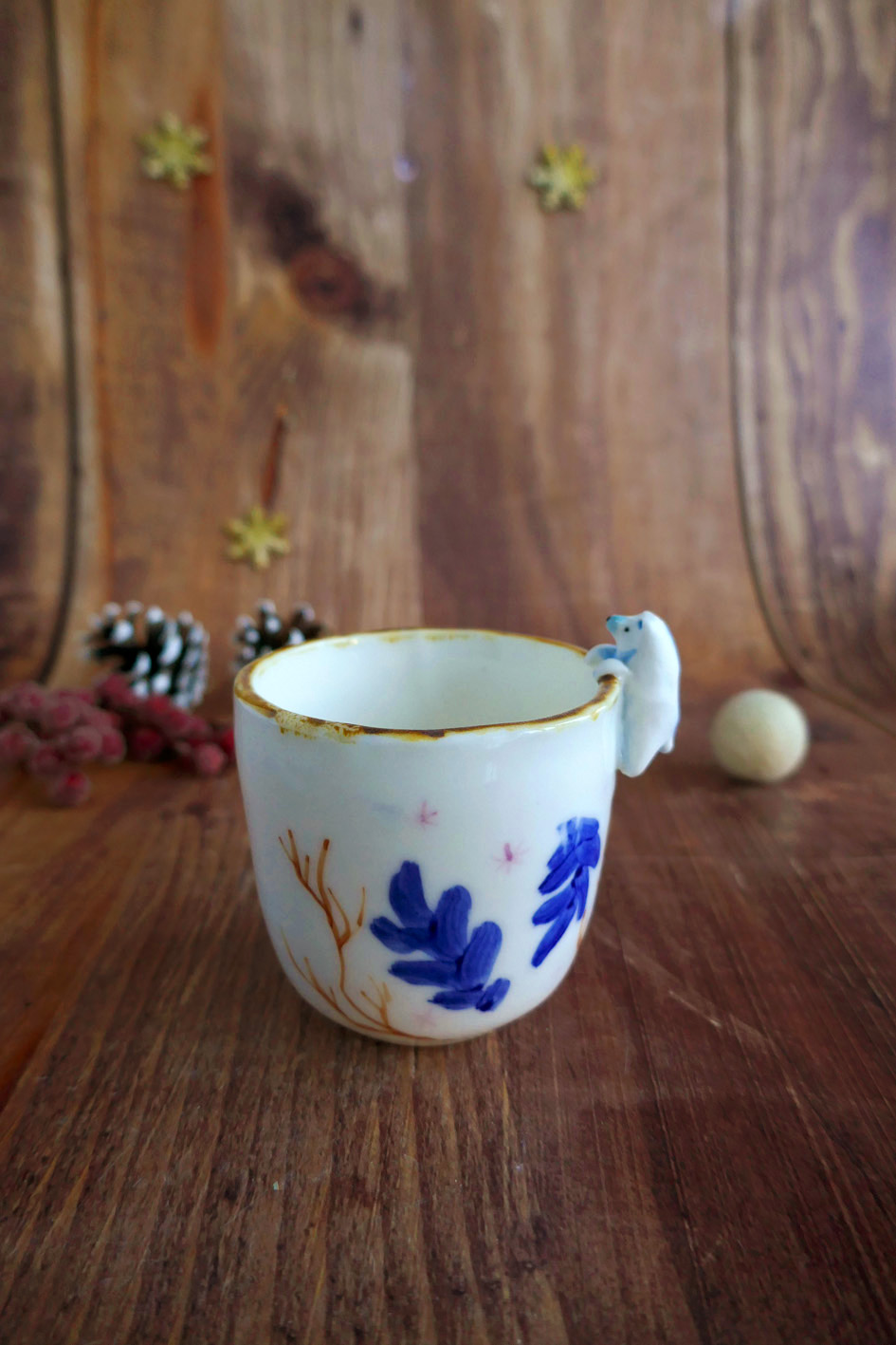 Tasses à Café en porcelaine "Ours blanc"