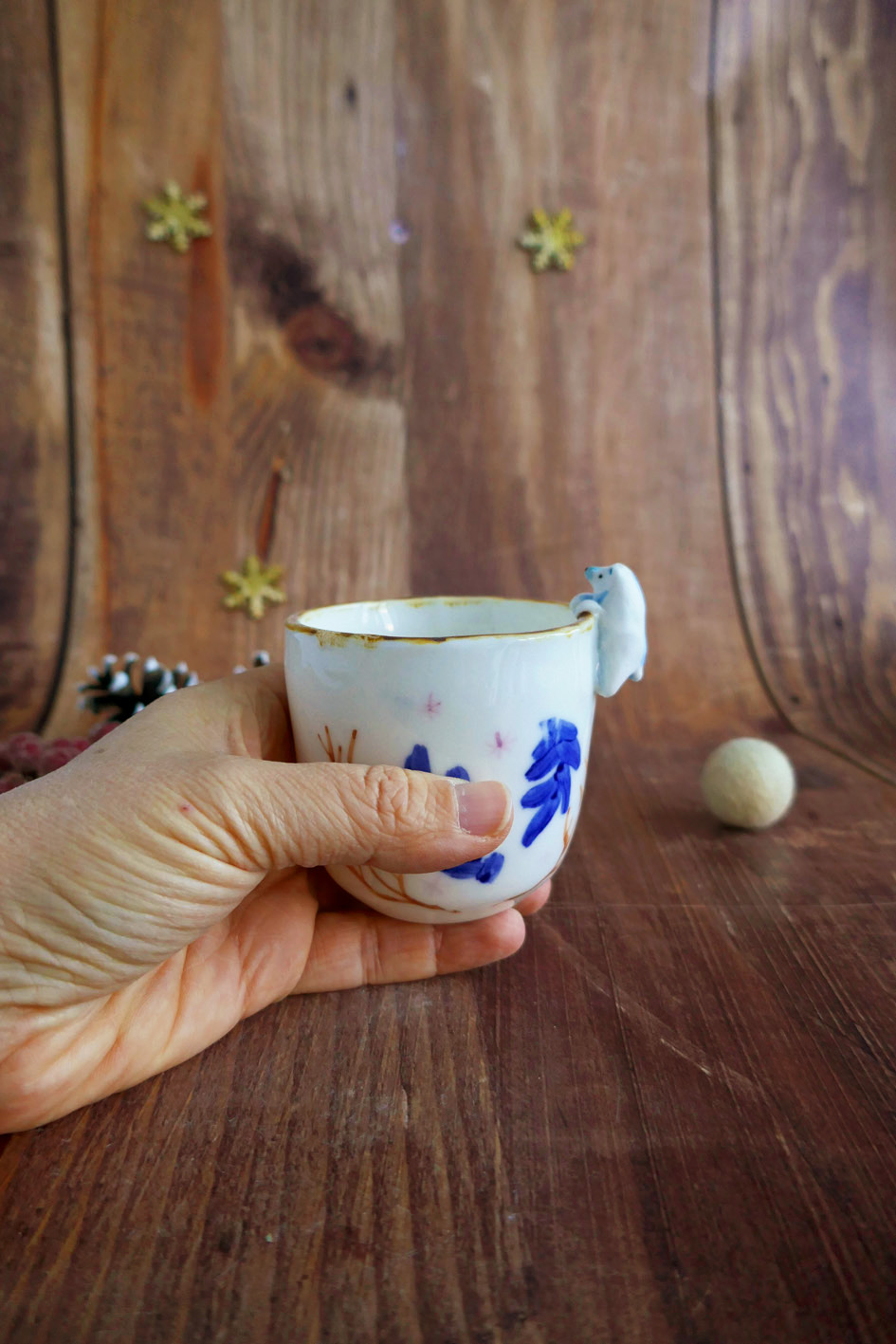 Tasses à Café en porcelaine "Ours blanc" – Image 3
