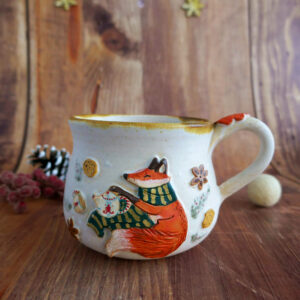 Tasse en grès "Le thé de Renard"