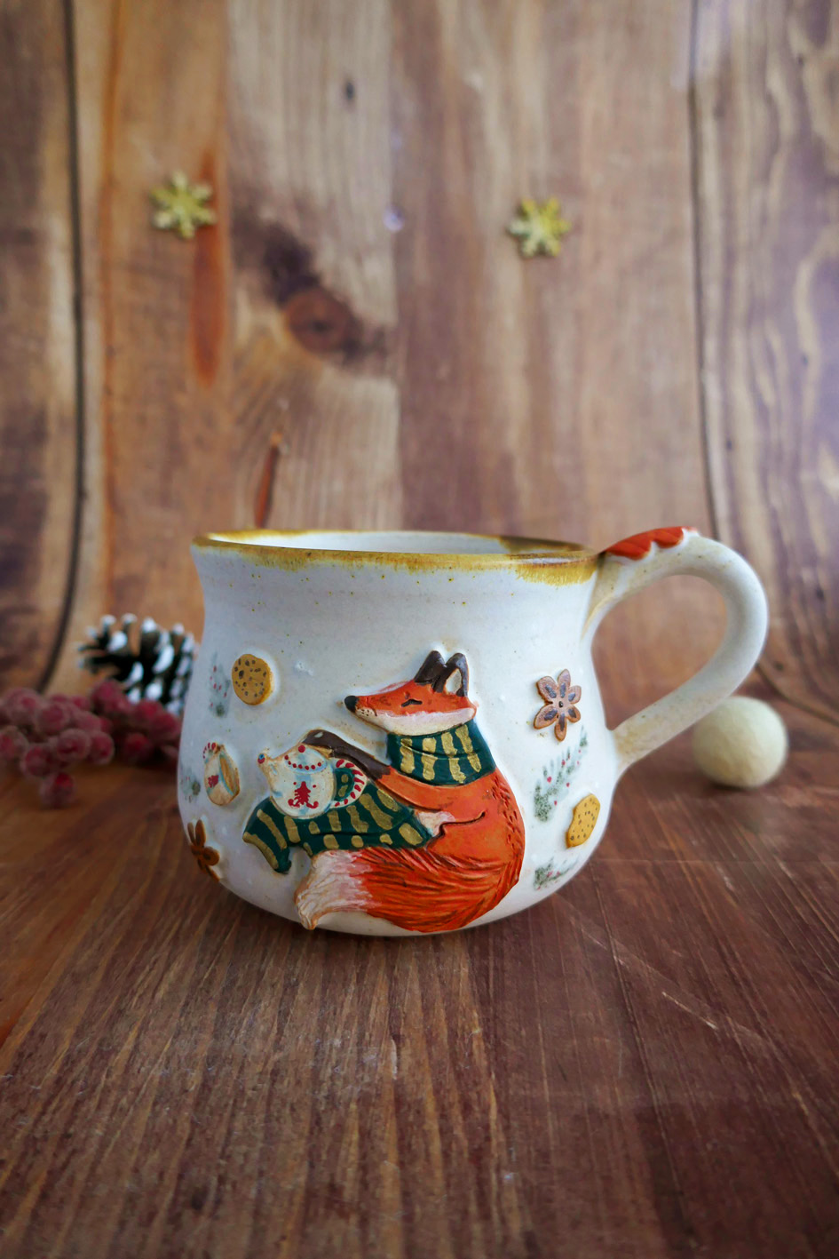 Tasse en grès "Le thé de Renard"