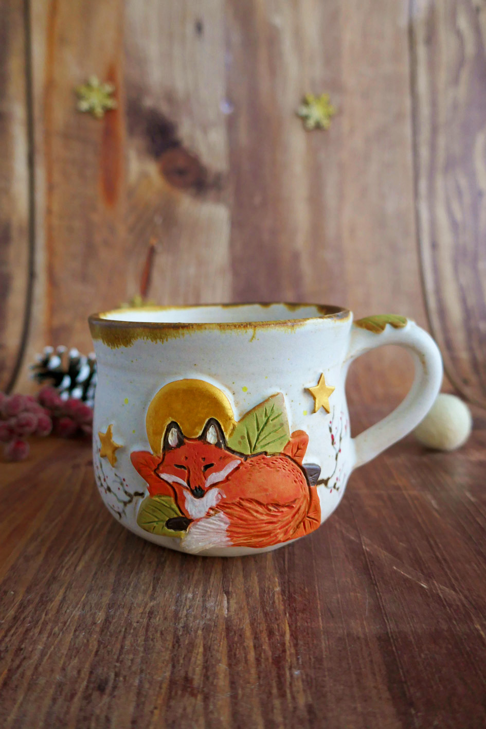 Tasse en grès "Lune d'Automne"