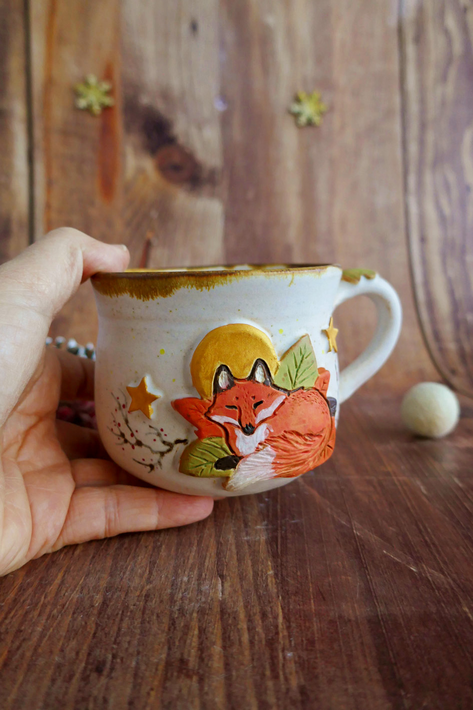 Tasse en grès "Lune d'Automne" – Image 3