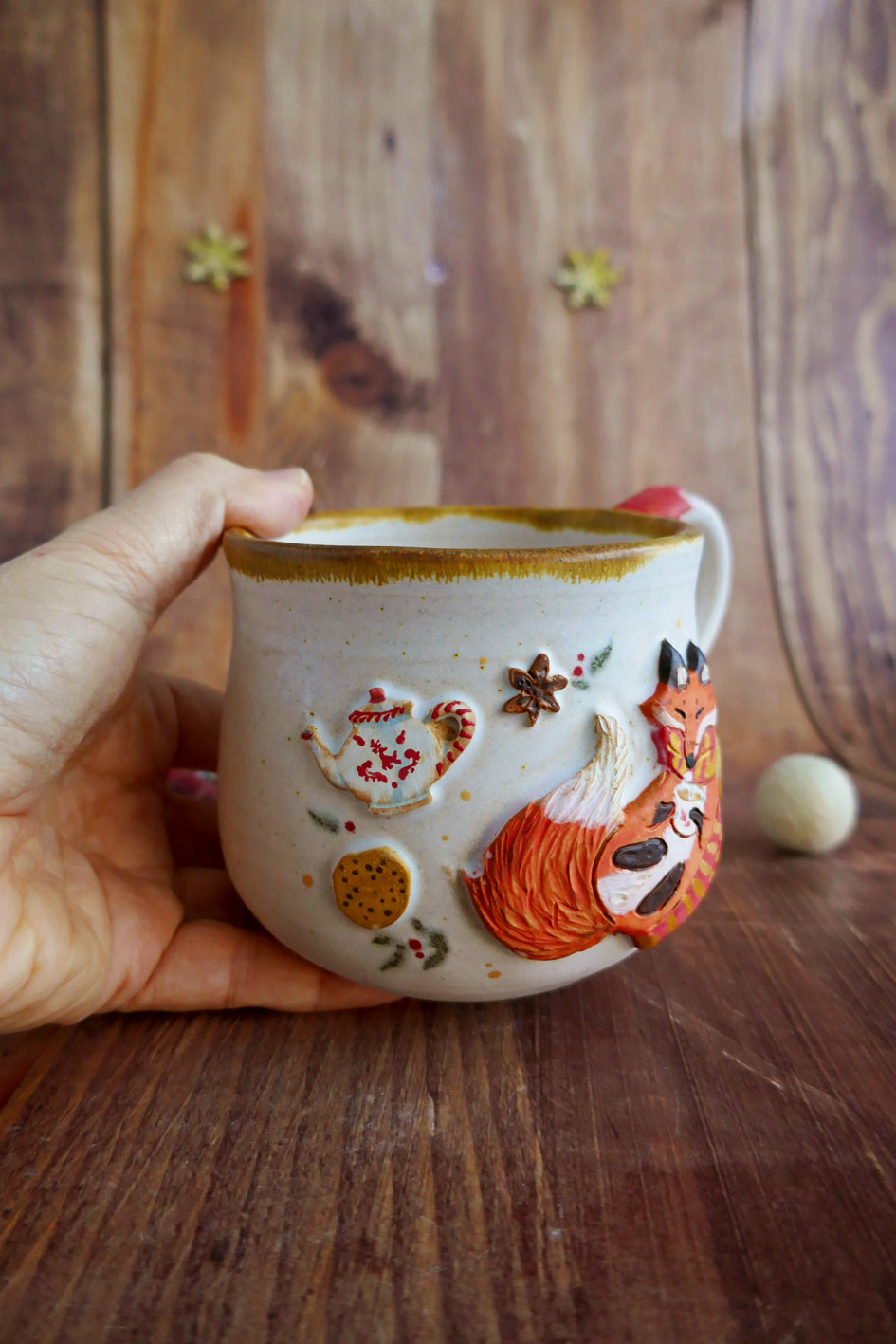 Tasse en grès "Gourmandises d'Hiver" – Image 3