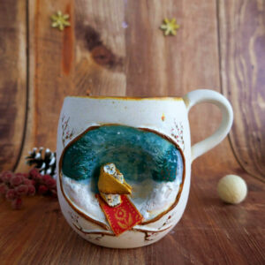 Grande Tasse en grès "Un thé en forêt" - Pièce Unique