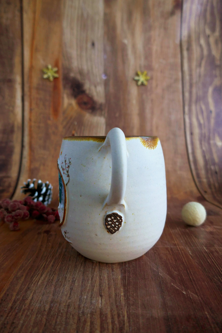 Grande Tasse en grès "Un thé en forêt" - Pièce Unique – Image 2