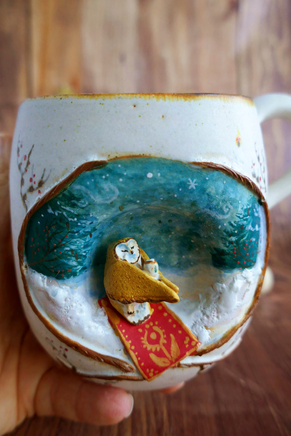 Grande Tasse en grès "Un thé en forêt" - Pièce Unique – Image 3