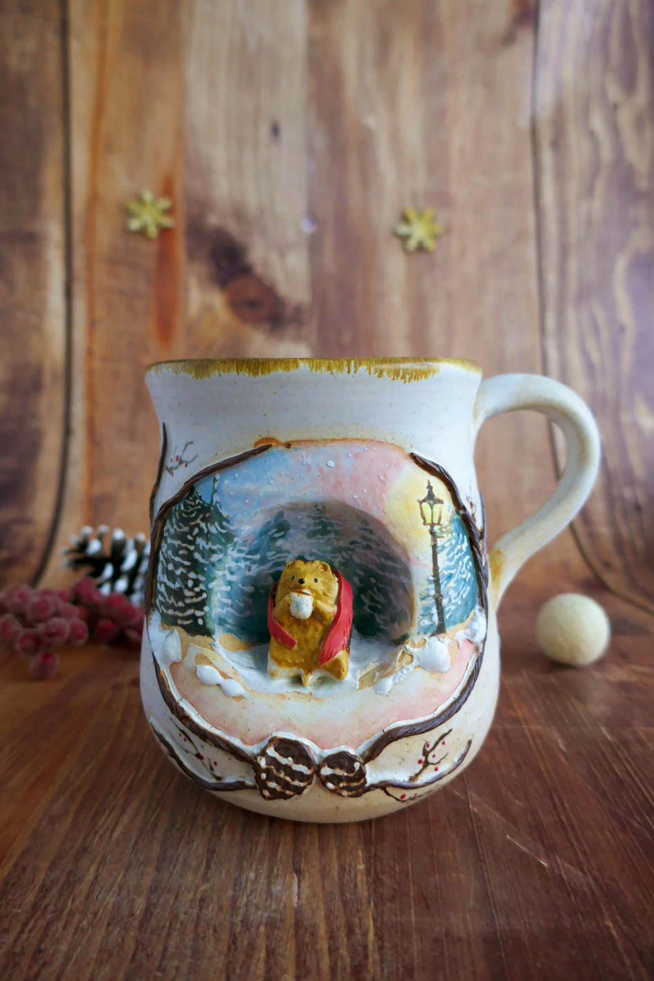 Grande Tasse en grès "Un thé à Narnia" - Pièce Unique