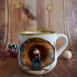 Grande Tasse en grès "Le gouter de Blaireau" - Pièce Unique